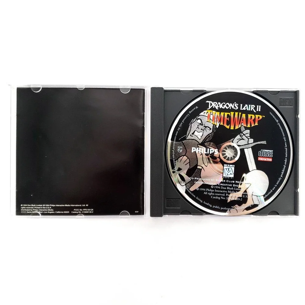 Dragon's Lair II: Time Warp (Philips CD-i, 1994) Complete w/ Slip Cover Tested